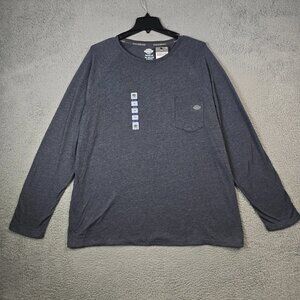 DICKIES SHIRT Mens 3XL XXXL BLUE WORK WEAR FAST DRY OUTDOORS Long Sleeve NWT